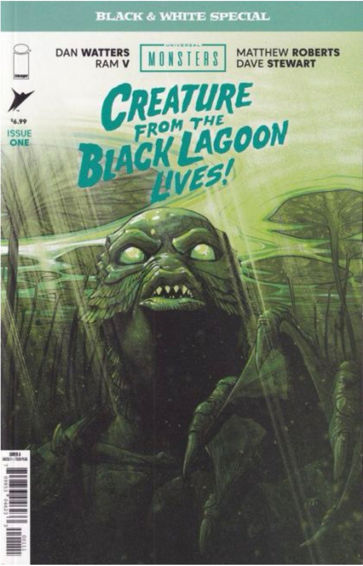 Universal Monsters: Creature from the Black Lagoon Lives! Black & White Special #1 CVR A Matthew Roberts