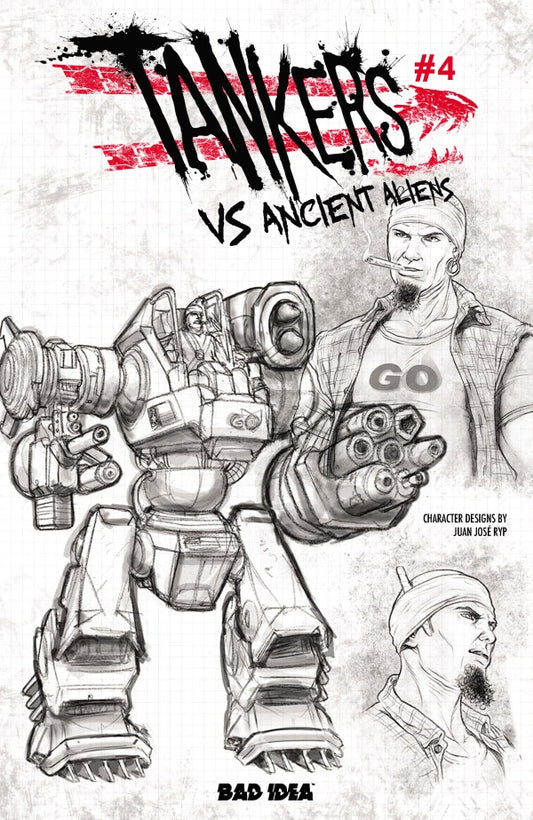 TANKERS VS ANCIENT ALIENS #4 (OF 5) CVR C JUAN JOSE RYP DESIGN