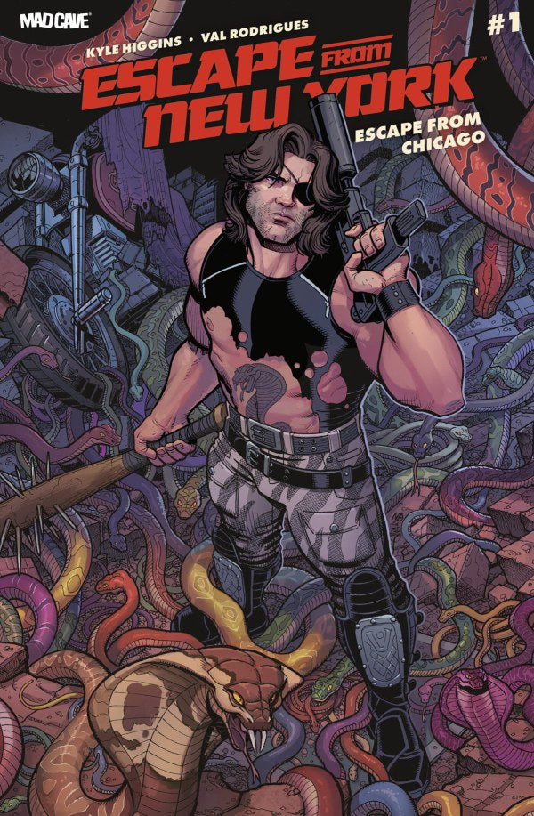 00A. ESCAPE FROM NEW YORK ESCAPE FROM CHICAGO #1 CVR H 1:20 NICK BRADSHAW JIM CHARALAMPIDIS CARD STOCK