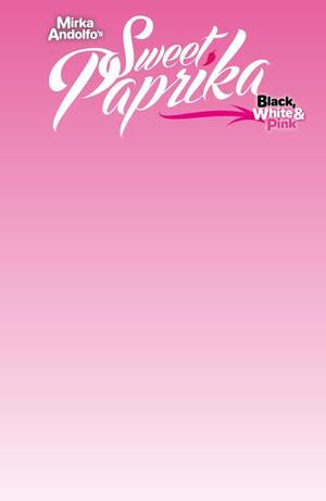 MIRKA ANDOLFOS SWEET PAPRIKA BLACK WHITE & PINK HALLOWEEN SPECIAL #1 (OF 2) CVR G BLANK SKETCH