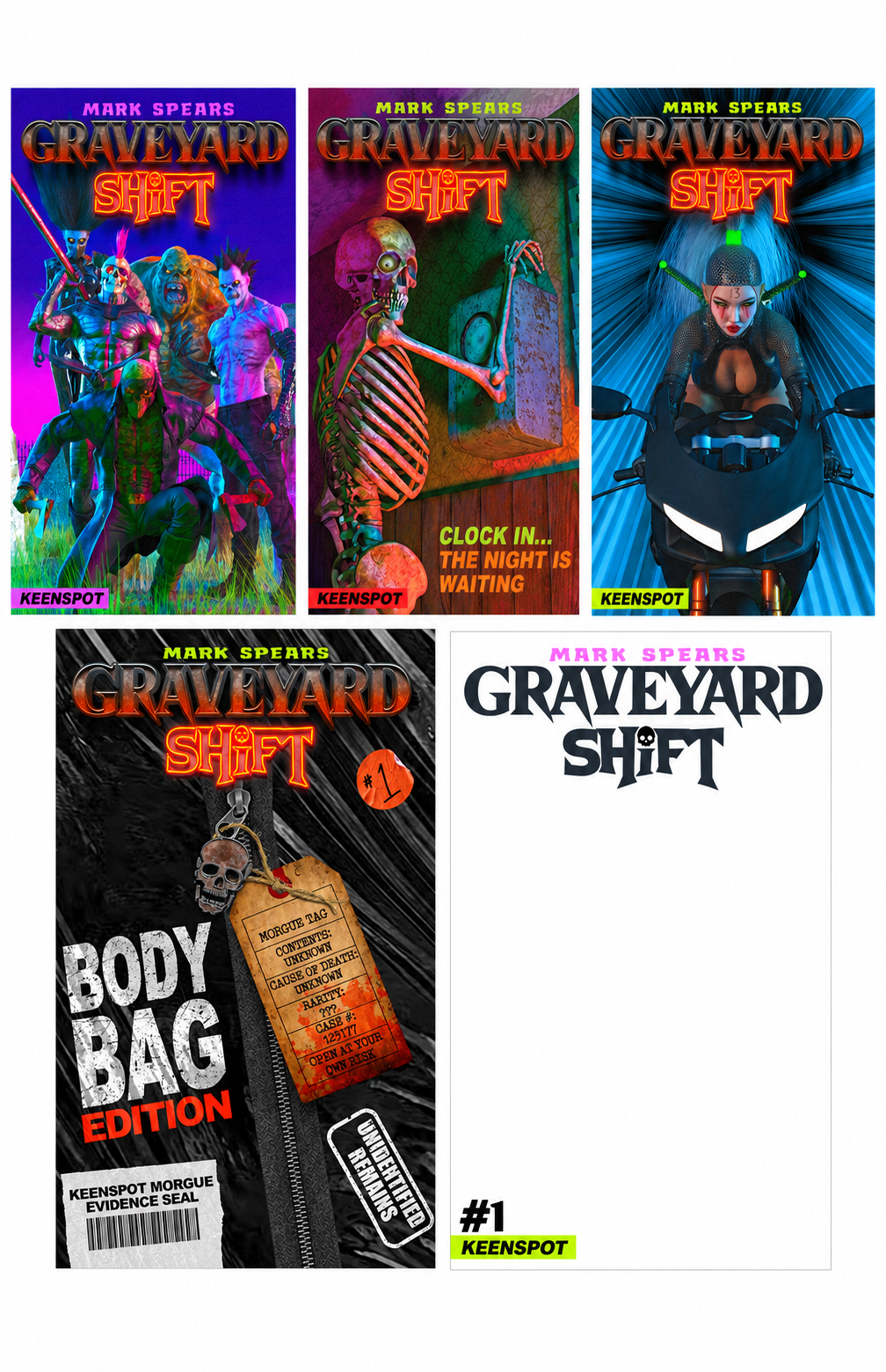 MARK SPEARS GRAVEYARD SHIFT #1 COVERS A-E BUNDLE