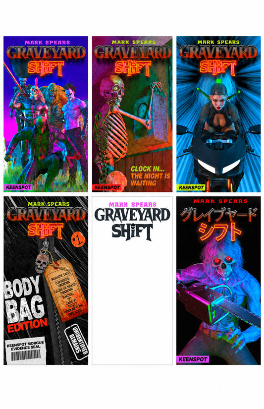 MARK SPEARS GRAVEYARD SHIFT #1 COVERS A-E + F 1:20 BUNDLE
