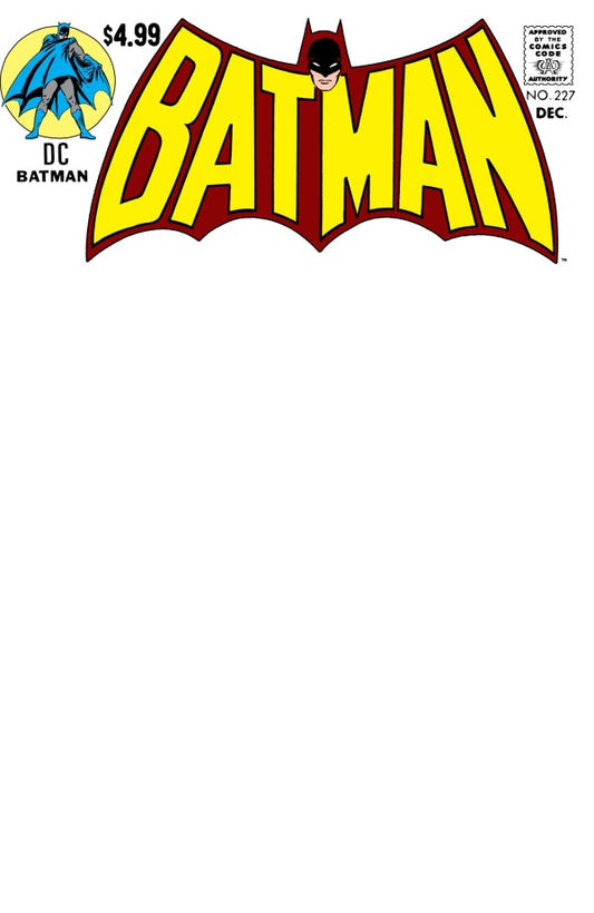 BATMAN #227 FACSIMILE EDITION CVR B BLANK CARD STOCK
